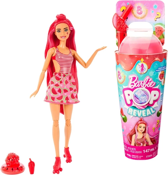 Barbie Pop Reveal Bebek Meyve Serisi Karpuz HNW43 ürün görseli 1