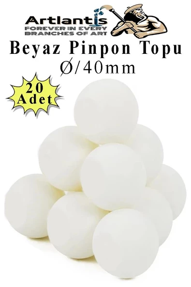 Beyaz Pinpon Topu 20 Adet Masa Tenis Topu Evcil Hayvan Kedi Oyuncağı Okul Sınıf Etkinlik Deney Topu ürün görseli 1