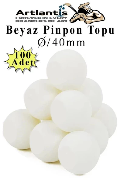 Beyaz Pinpon Topu 100 Adet Masa Tenis Topu Evcil Hayvan Kedi Oyuncağı Okul Sınıf Etkinlik Deney Topu ürün görseli 1
