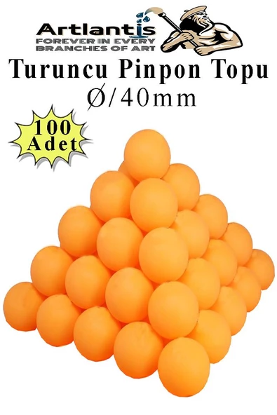 Turuncu Pinpon Topu 100 Adet Masa Tenis Topu Evcil Hayvan Kedi Oyuncağı Okul Sınıf Etkinlik Deney Topu ürün görseli 1