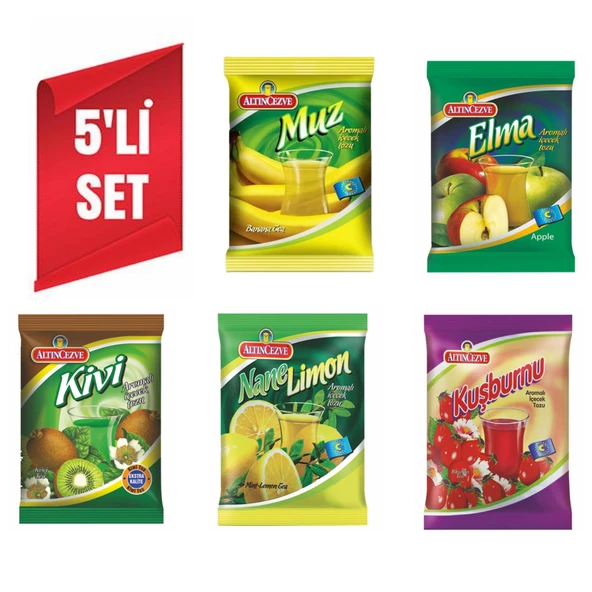 Altıncezve (Muz-Elma-Kivi-Nane Limon-Kuşburnu) Oralet 250 Gr x 5 Adet ürün görseli 1