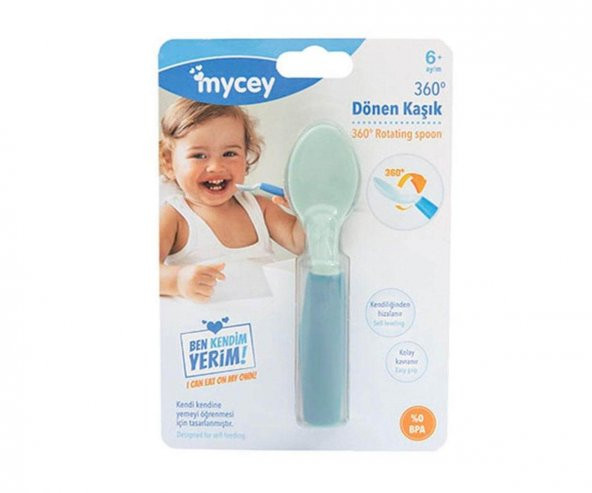 Mycey 360° Dönen Kaşık - Turkuaz - Resim 2