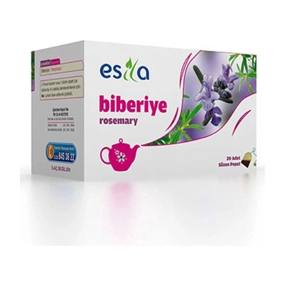 Esila Biberiye Süzen Poşet Çay 20 x 2 G ürün görseli 1