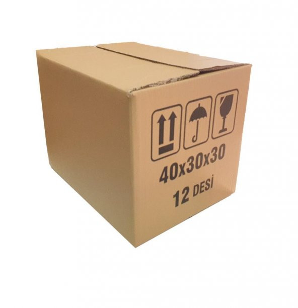 12 Desi Çift Oluklu Karton Koli 40x30x30 cm 10 Adet ürün görseli 1