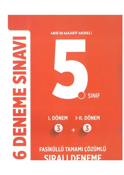 Editör Yayınları 5. Sınıf 6 Deneme Sınavı Tamamı Çözümlü Yeni ürün görseli 1