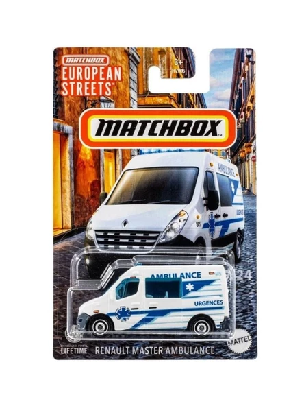 Matchbox Best of Europe Tekli Arabalar HVV05 - RENAULT MASTER AMBULANCE ürün görseli 1