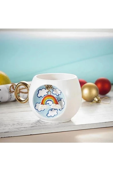 Royking Rainbow Porselen Kupa 300 ml CMT 005 ürün görseli 1