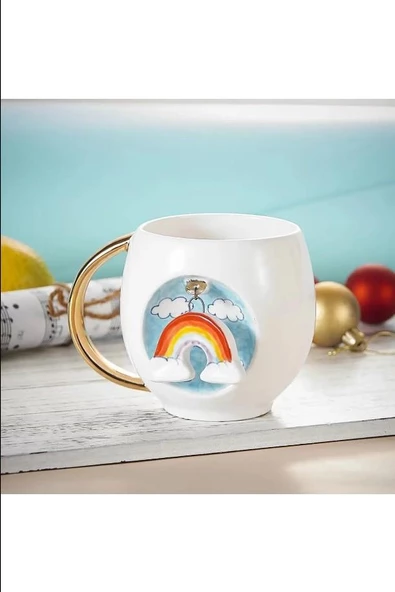 Royking Rainbow Porselen Kupa 400 ml CMT 006 ürün görseli 1