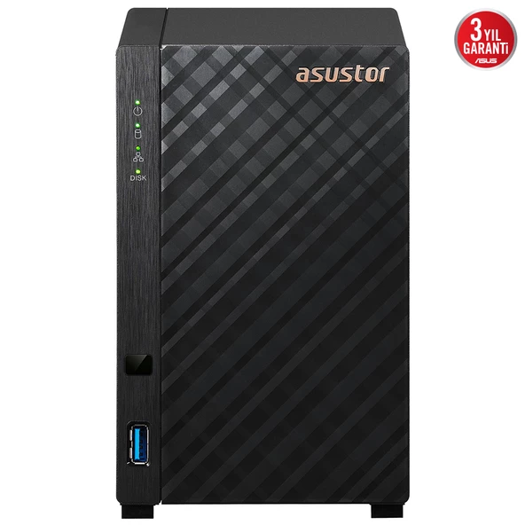 Asustor AS1102TL 2xDisk 2x22TB'a Kadar 1GB DDR4 1xGbE Nas Yedekleme Ünitesi ürün görseli 1