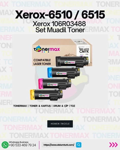 Xerox Phaser 6510DN Muadil Toner Takım - Resim 3