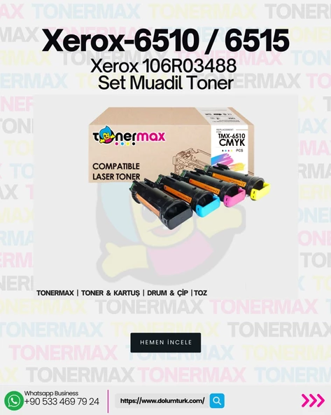 Xerox Phaser 6510DN Muadil Toner Takım - Resim 4