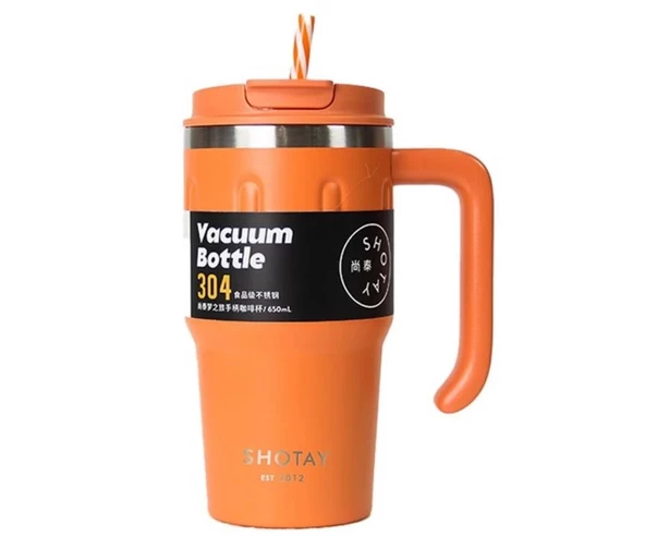 Shotay Termos Bardak Seyahat ve Outdoor 650Ml Turuncu ürün görseli 1