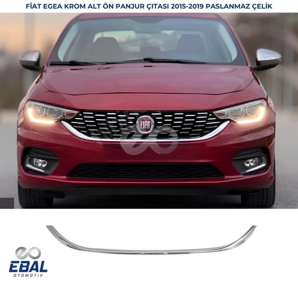 Fiat Egea Krom Ön Alt Panjur Çıtası Hb - Sd 2015 - 2020 Paslanmaz Çelik ürün görseli 1