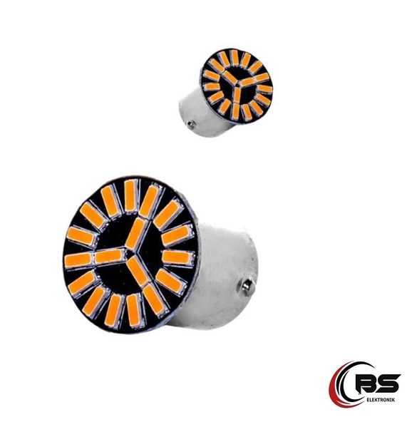 Tek Duy 1156 18 Led Ampul Turuncu Sinyal Olarak Kullanılabilir ürün görseli 1