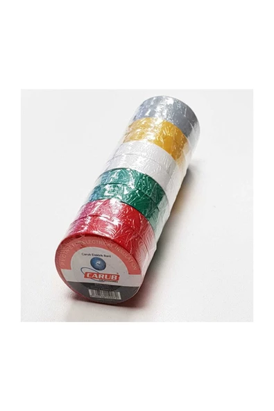 18mm Karışık Renk İzole Bant 10'lu Paket ürün görseli 1