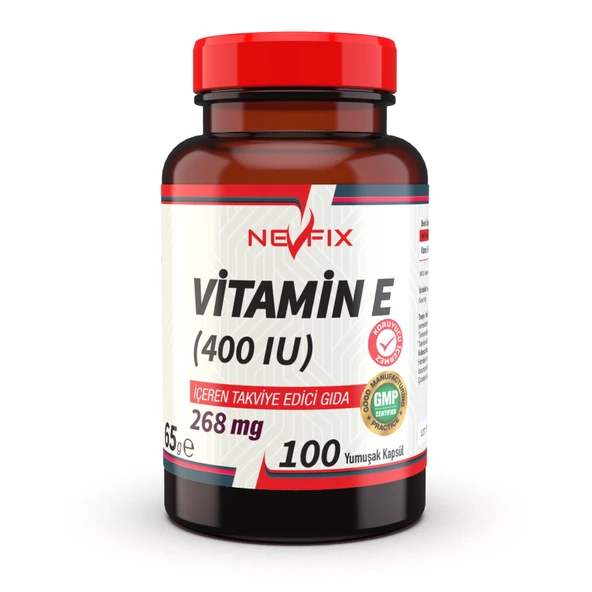 Nevfix Vitamin E 400 IU (268 MG) 100 Yumuşak Kapsül ürün görseli 1