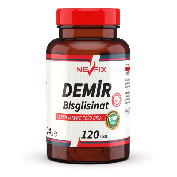 Nevfix Demir Bisglisinat 17 Mg 120 Tablet Iron ürün görseli 1