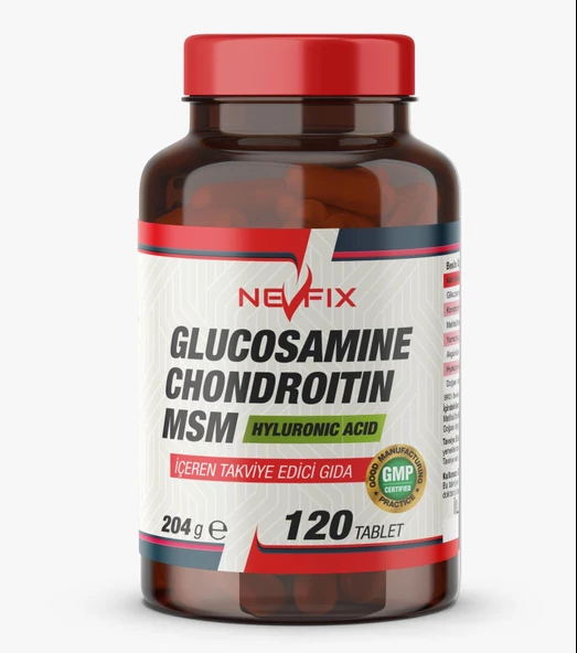 Nevfix Glucosamine 120 Tablet Chondroitin Msm Yumurta Kabuğu Zarı Hyaluronic Acid Collagen Boswellia ürün görseli 1