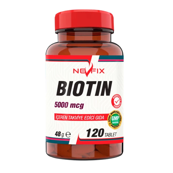 NEVFİX Biotin 5000 mcg 120 Tablet ürün görseli 1