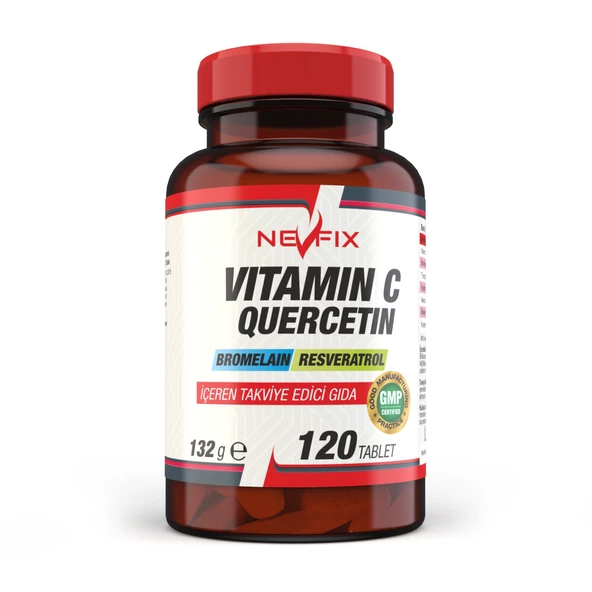 Nevfix C Vitamini Resveratrol Aserola Kuersetin 120 Tablet ürün görseli 1