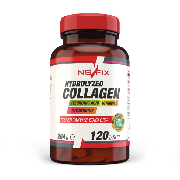 Nevfix Hidrolize Kolajen Glutatyon 120 Tablet Hyaluronic Acid ürün görseli 1