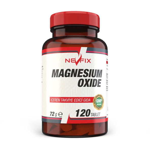 NEVFİX Magnesium Oxide Magnezyum 250 Mg 120 Tablet ürün görseli 1