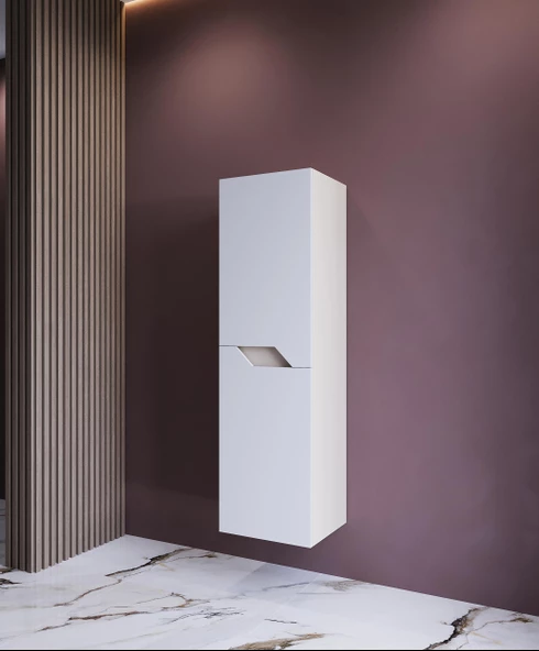 Teta Home Napoli MDF Banyo Boy Dolabı  Krem-Beyaz ürün görseli 1