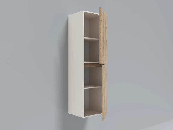 Teta Home Tokyo MDF Banyo Boy Dolabı  Vanilya-Atlantik Çam ürün görseli 1