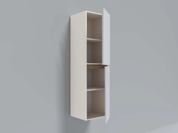 Teta Home Tokyo MDF Banyo Boy Dolabı  Krem-Beyaz ürün görseli 1