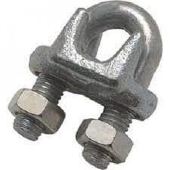 GALVANİZLİ ÇELİK HALAT KLEMENSİ  8 MM 5 ADET ürün görseli 1