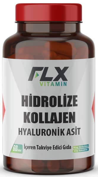 FLX Collagen Kolajen Tip-1-2-3 Hyoluronic Asit Vitamin C 60 Tablet ürün görseli 1