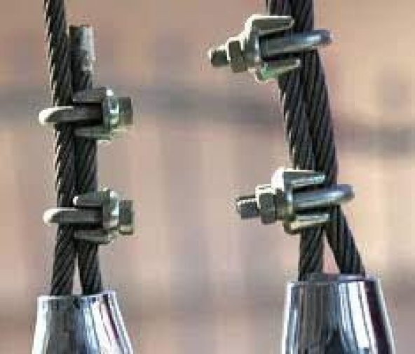 GALVANİZLİ ÇELİK HALAT KLEMENSİ  18 MM 5 ADET - Resim 3
