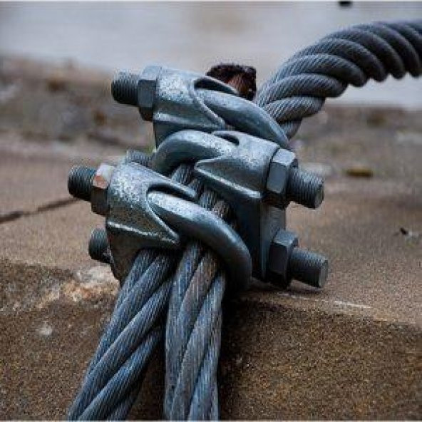 GALVANİZLİ ÇELİK HALAT KLEMENSİ  18 MM 5 ADET - Resim 4