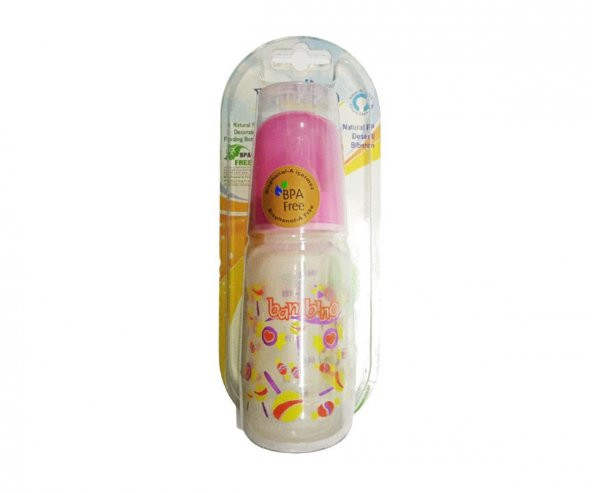 Bambino Naturel Pp Desenli Biberon 150 Ml - Pembe ürün görseli 1