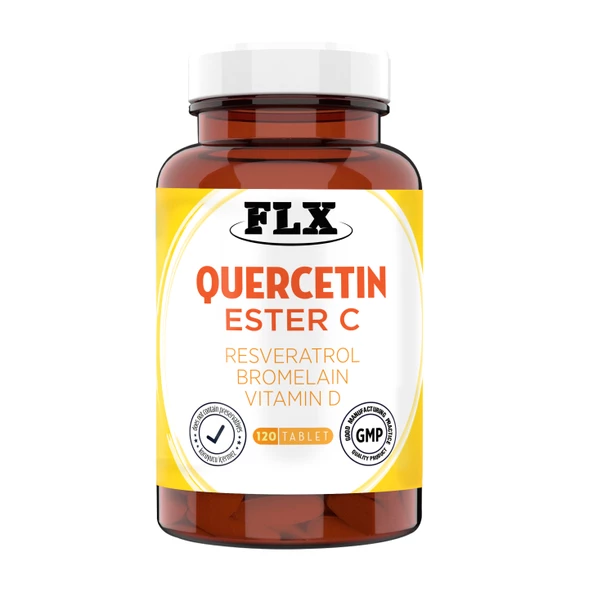 Flx Kuersetin Ester C Resveratrol ve Bromelain 120 Tablet ürün görseli 1