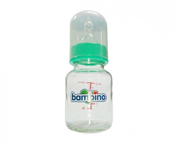 Bambino T-013 Desenli Cam Biberon 100 Ml - Yeşil ürün görseli 1