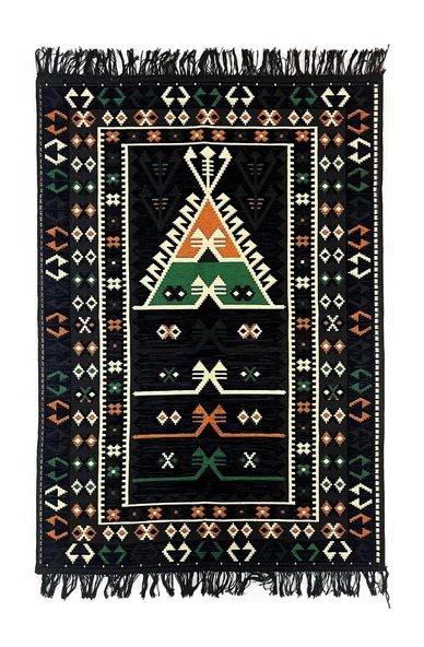Shark Anadolu Seccade Kilim 16 Siyah ürün görseli 1