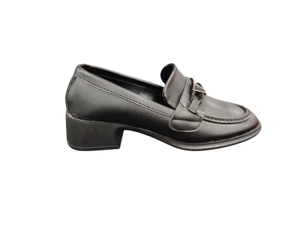 Ventes 4cm Kalın Topuk Tokalı Günlük Kadın Loafer Makosen Ayakkabı ürün görseli 1