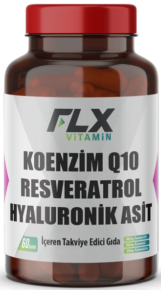 FLX Coenzyme Q-10 200 MG Hyaluronik Asit Resveratrol 60 Tablet ürün görseli 1