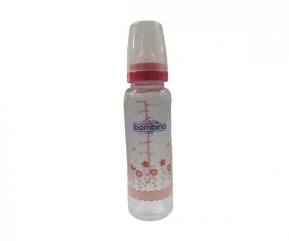 Bambino Bambiş Cam Biberon- Pembe 225Ml ürün görseli 1