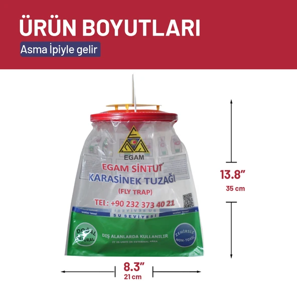 6 ADET Sintut Large, Karasinek Tuzağı - Resim 6