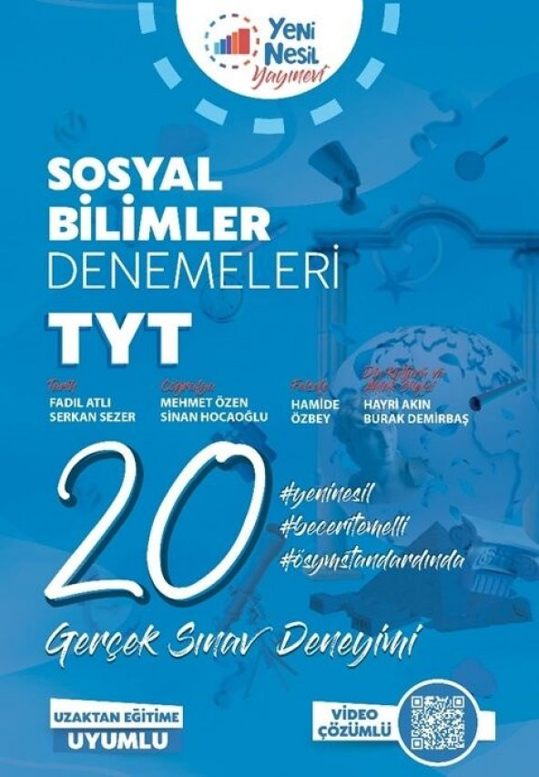 YENİNESİL YKS TYT SOSYAL BİLİMLER 20 DENEME SINAVI VİDEO ÇÖZÜMLÜ *YENİ* ürün görseli 1