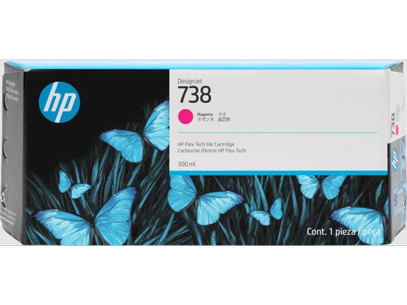 HP 676M7A Magenta DesignJet Ink Kartus 738 ürün görseli 1