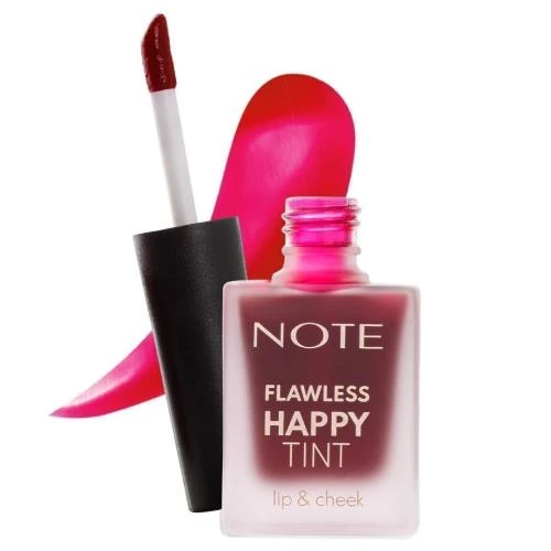 Note Flawless Happy Tint Lip & Cheek Dudak Ve Yanak Renklendirici Likit Allık - 02 Wild Cherry ürün görseli 1