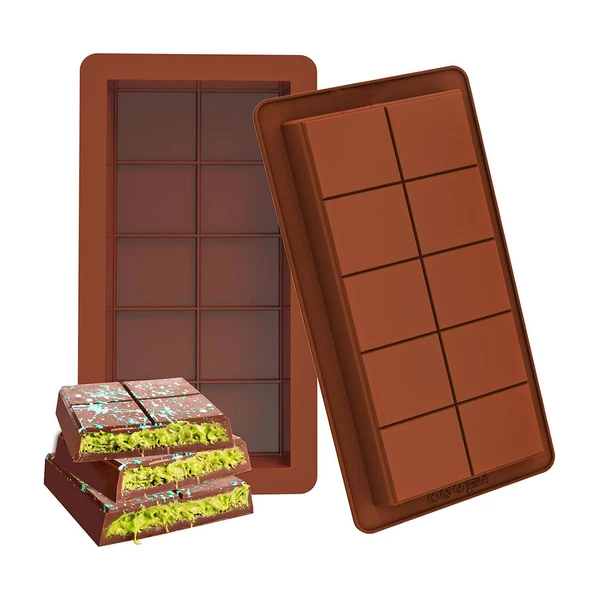 Silikon Kalıp Dubai Çikolata ve Kek Büyük Boy Tablet Dubai Çikolatası Kalıbı ürün görseli 1