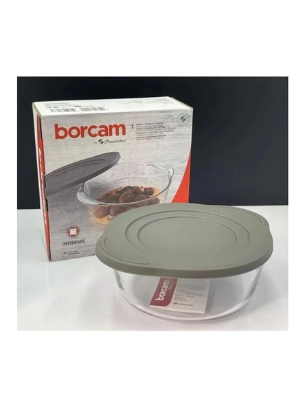 Paşabahçe 59123 Borcam Gri Kapaklı Tencere 1450 cc ürün görseli 1