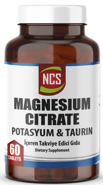 Magnezyum Sitrat 4 Lü Form 60 Tablet (POTASYUM KALİUM) & Vitamin B6 Magnesium Citrate Taurin ürün görseli 1