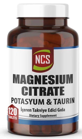 Magnezyum Sitrat 4 Lü Form 120 Tablet (POTASYUM KALİUM) & Vitamin B6 Magnesium Citrate Taurin ürün görseli 1