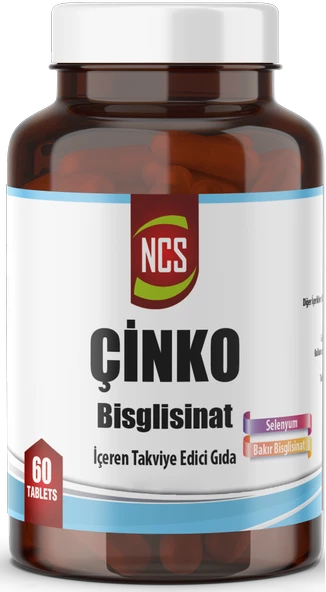 Ncs Çinko Bisglisinat Selenyum Bakır Bisglisinat 60 Tablet ürün görseli 1