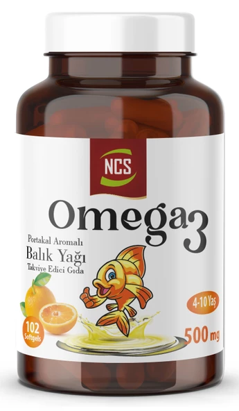 Omega 3 Balık Yağı Portakal Aromalı 500 MG 102 Softgel ürün görseli 1